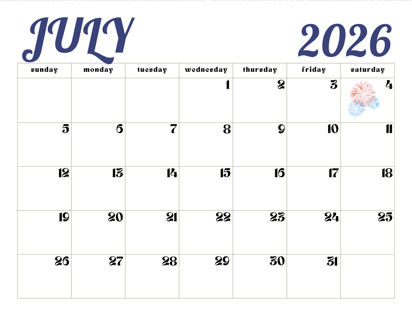 Custom 2025-2026 Calender