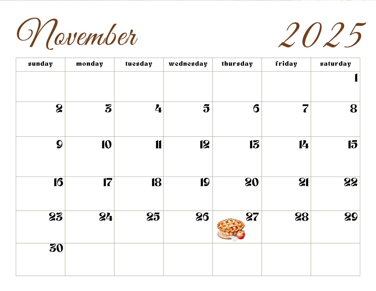 Custom 2025-2026 Calender