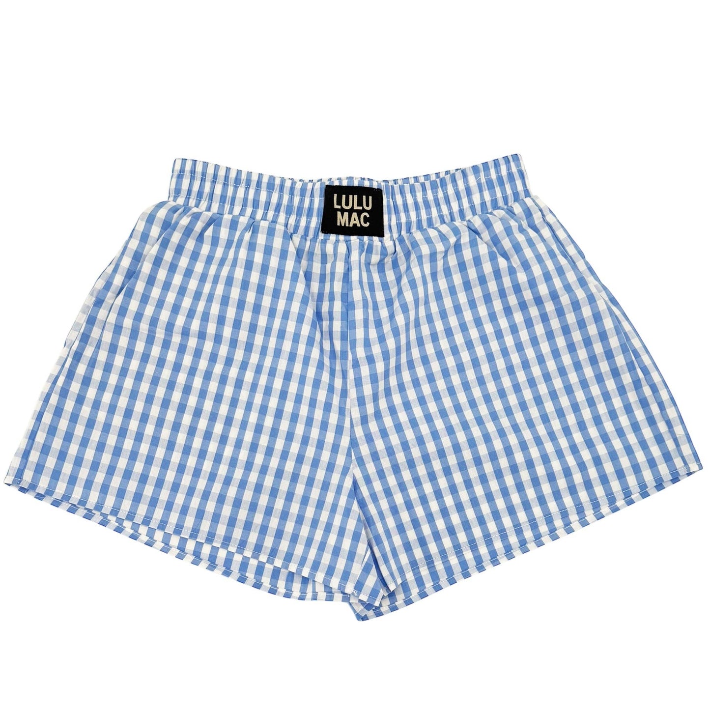 Blue Gingham Lulu Mac Shorts