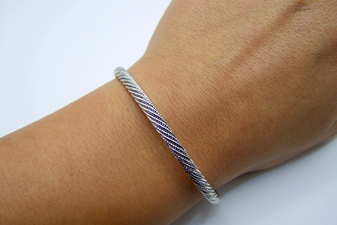 Silver Spiral Cuff