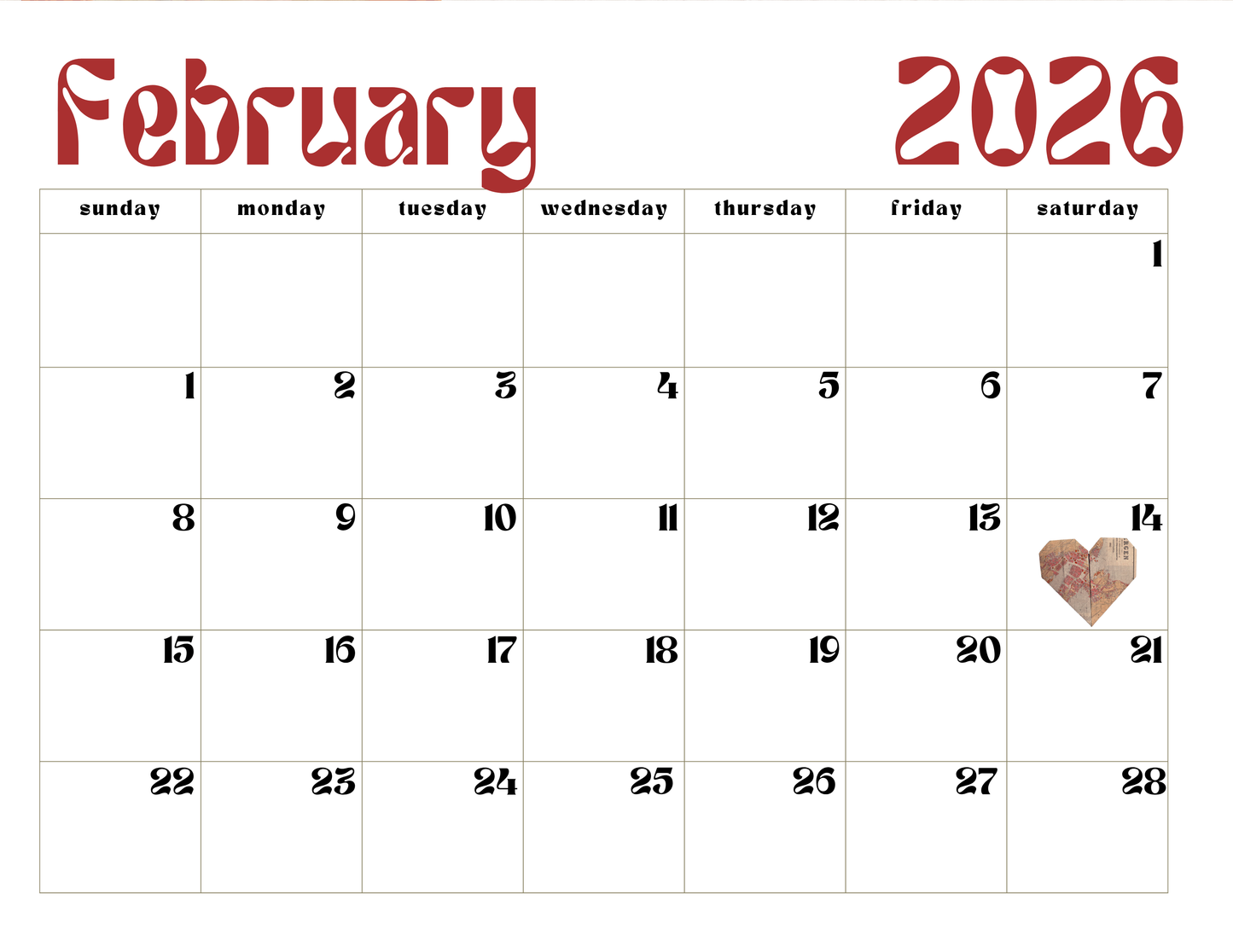 Custom 2025-2026 Calender