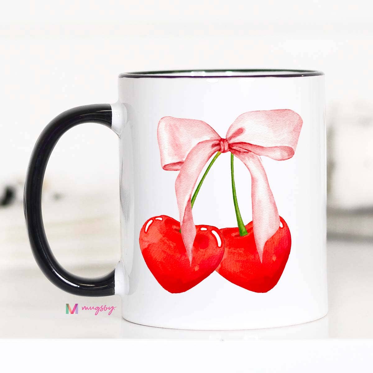 Cherries and Bows Coquette Mug