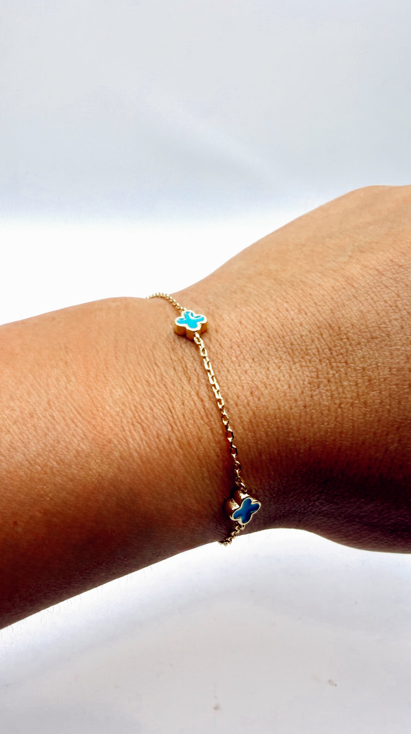 Turquoise Clover Charm Chain