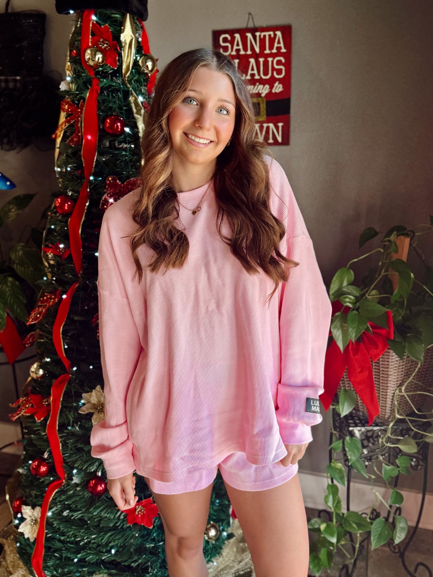 Light Pink Lulu Mac Waffle Top