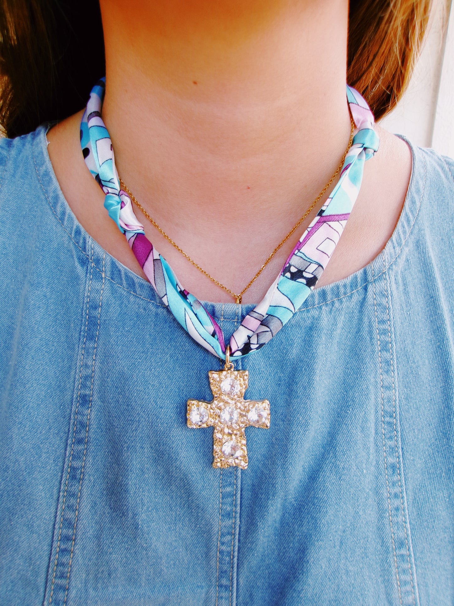 Cross Scarf Necklaces