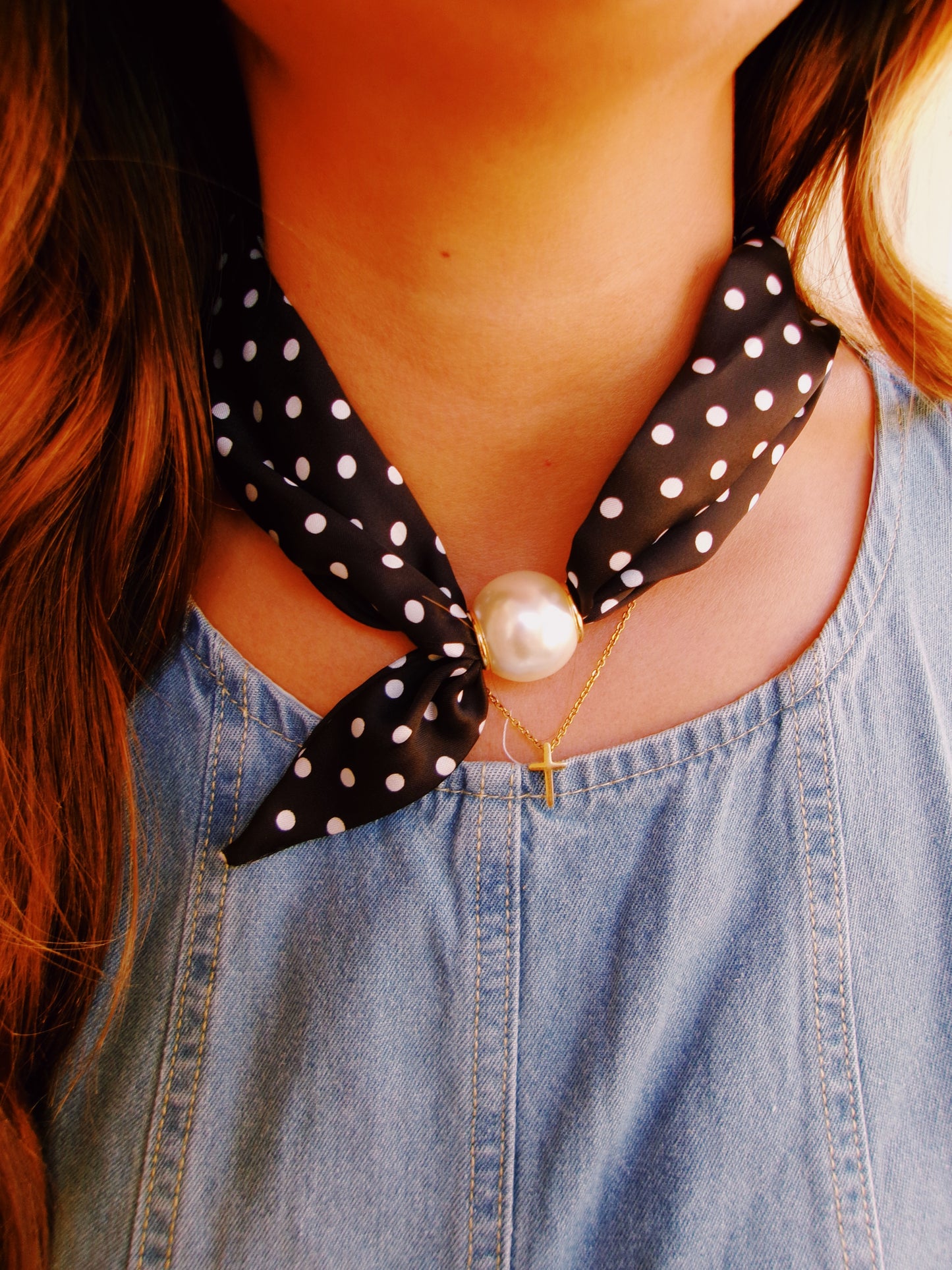 Black Scarf Necklace