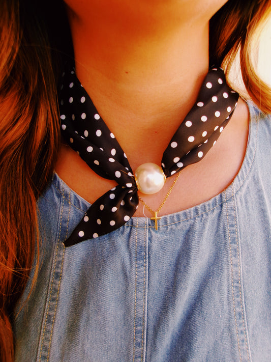 Black Scarf Necklace