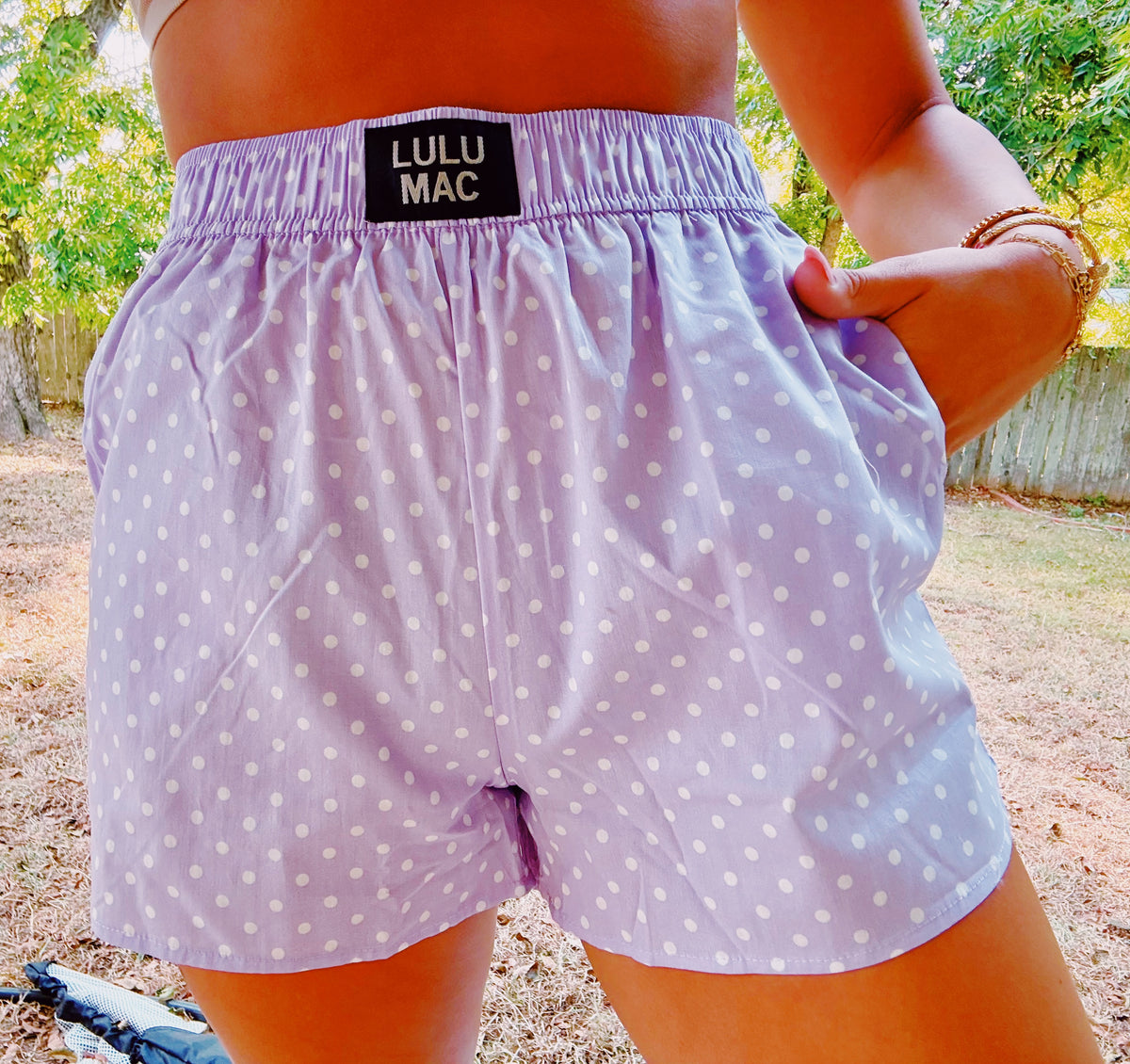 Purple Polka Dot Shorts
