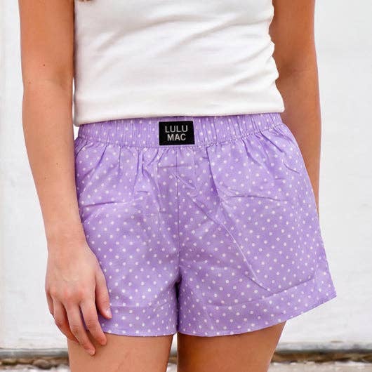 Purple Polka Dot Shorts