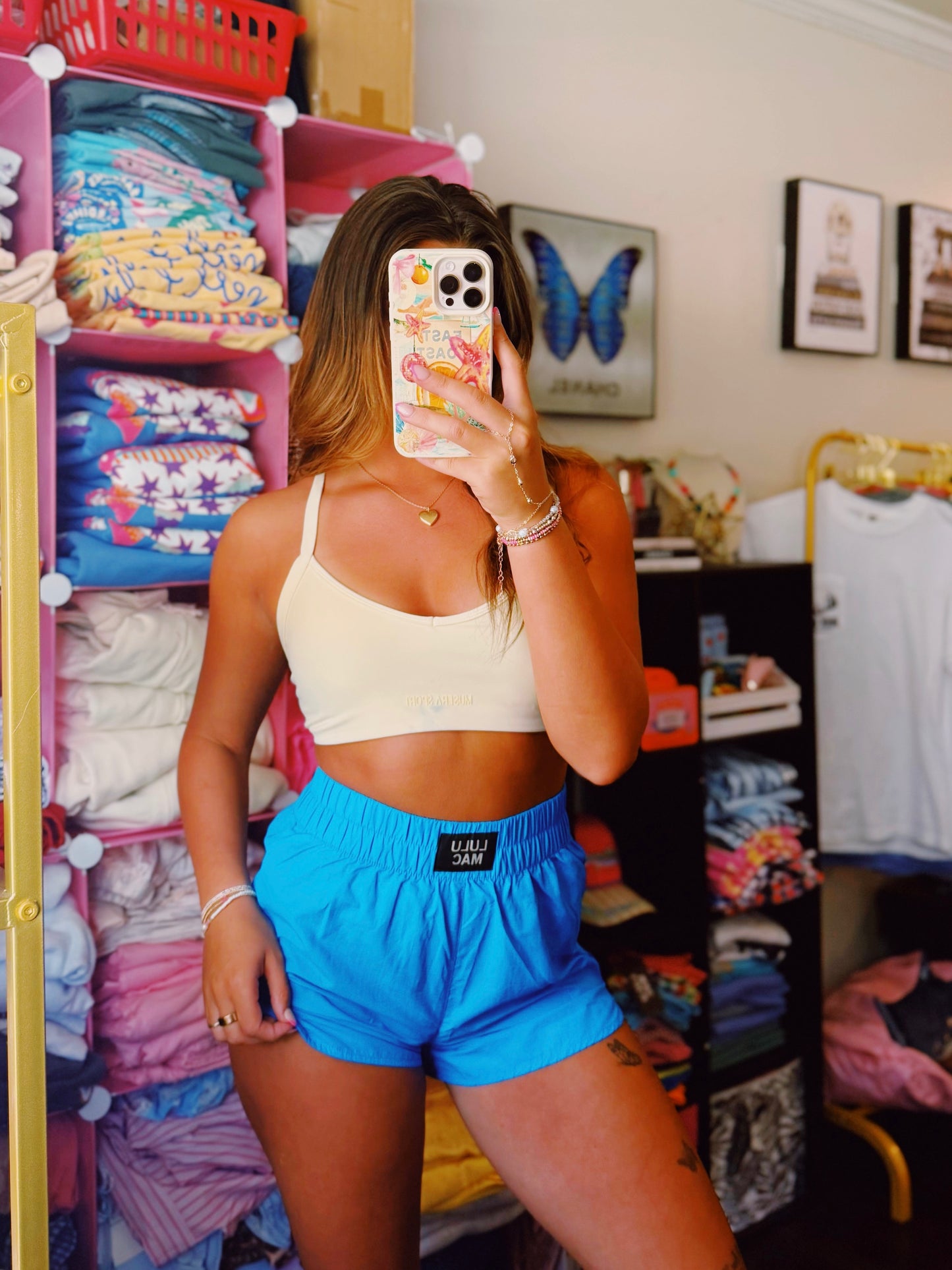 Blue Lulu Mac Shorts