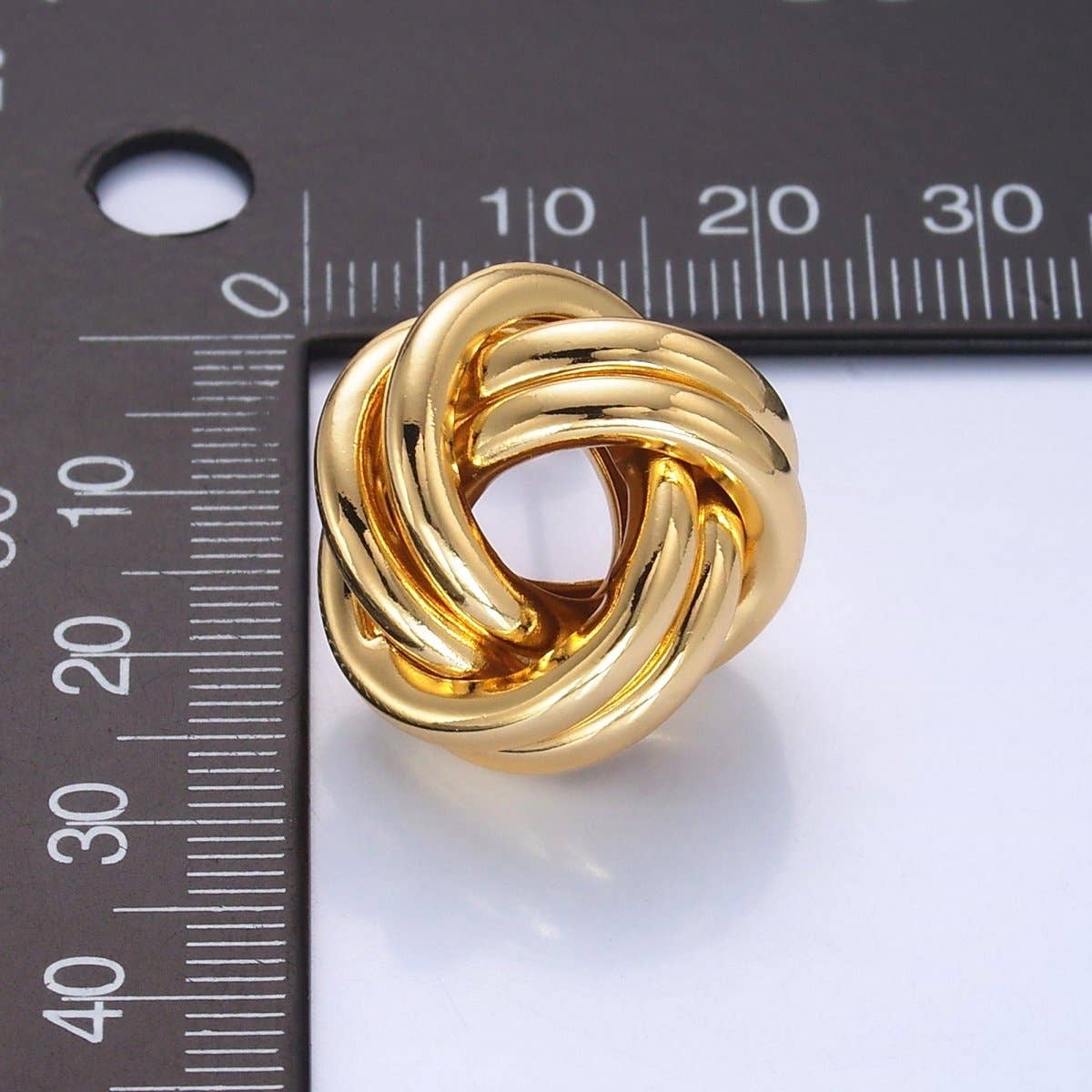 24K Gold Filled Geometric Knot Stud Earrings | AB1106