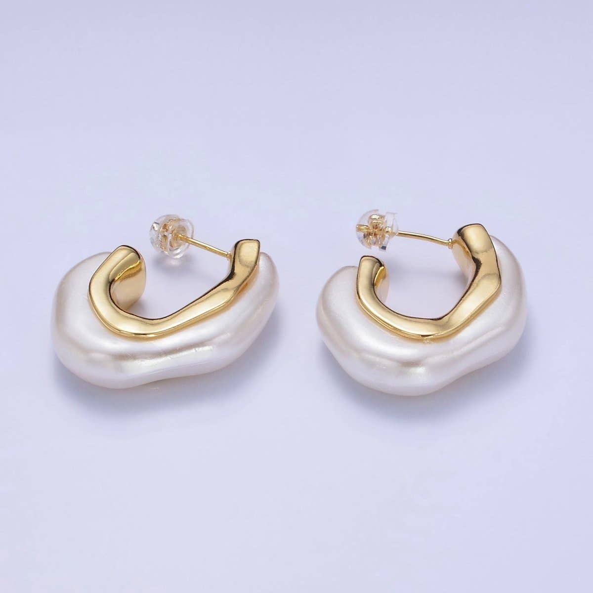 Pearl Hoop Earrings