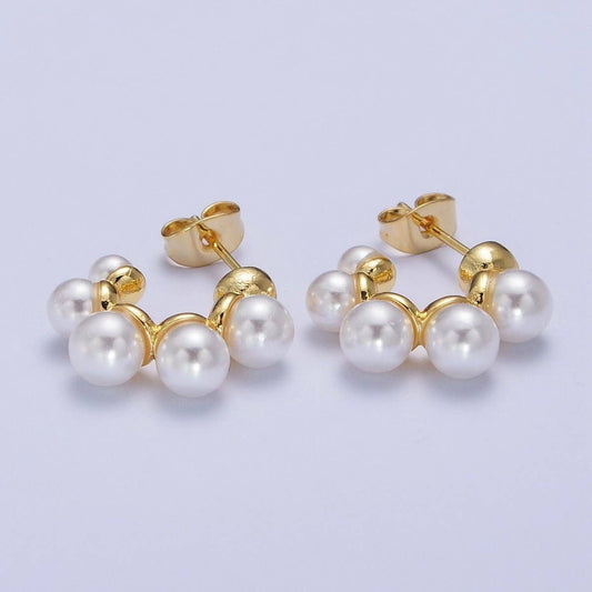 Pearl Bloom Hoops