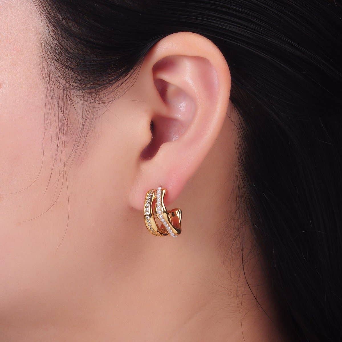 Double Band Hoop Earrings