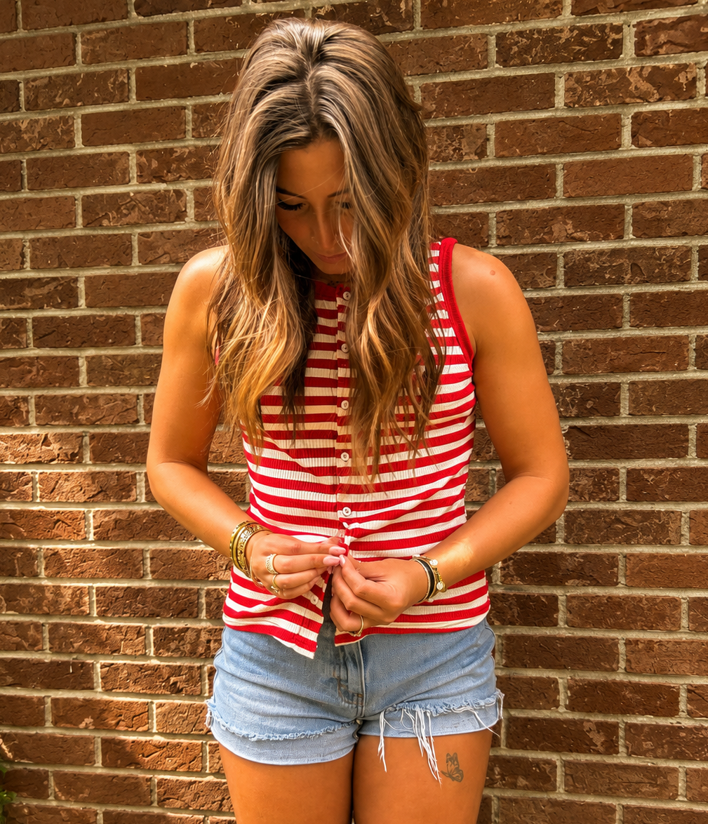 Sweet Liberty Ribbed Knit Tank