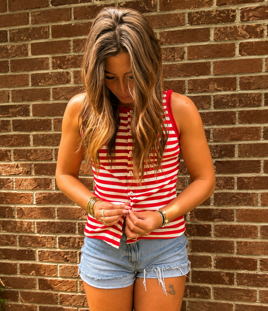 Sweet Liberty Ribbed Knit Tank