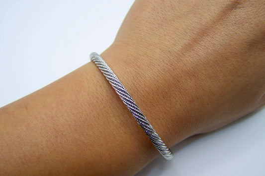 Silver Spiral Cuff
