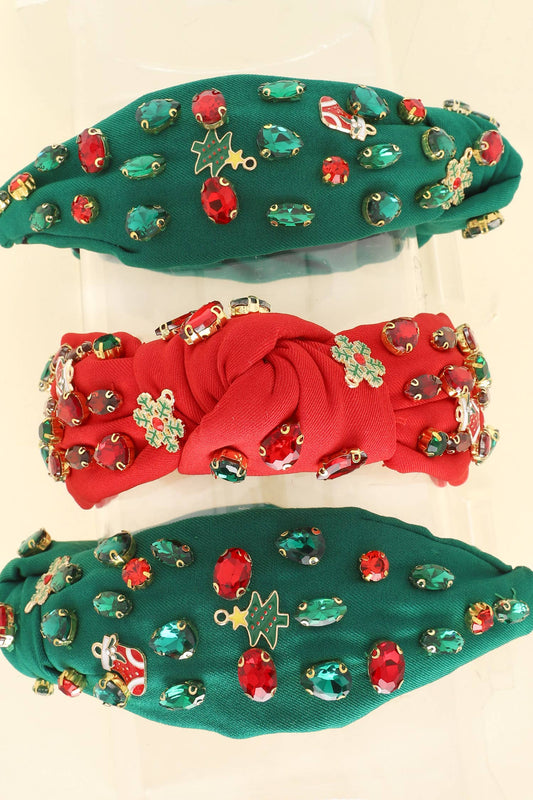 Christmas Themed Jeweled Embellished Headband