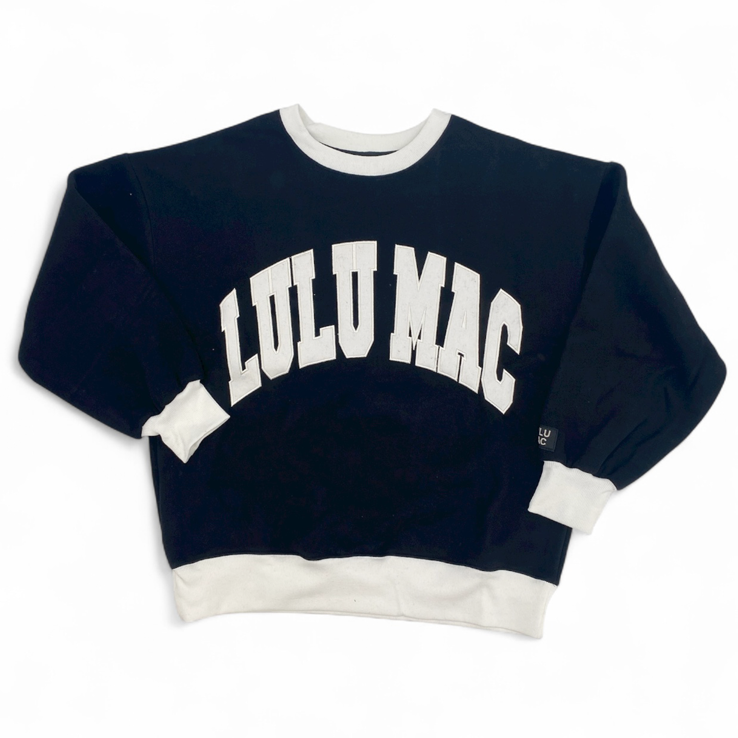 White and Black Lulu Mac Sweatshirt