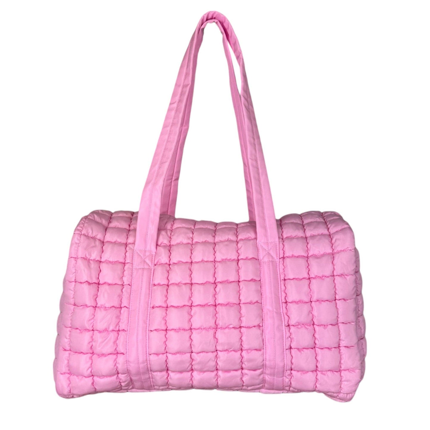 Pink Puffer Quilted Duffle
