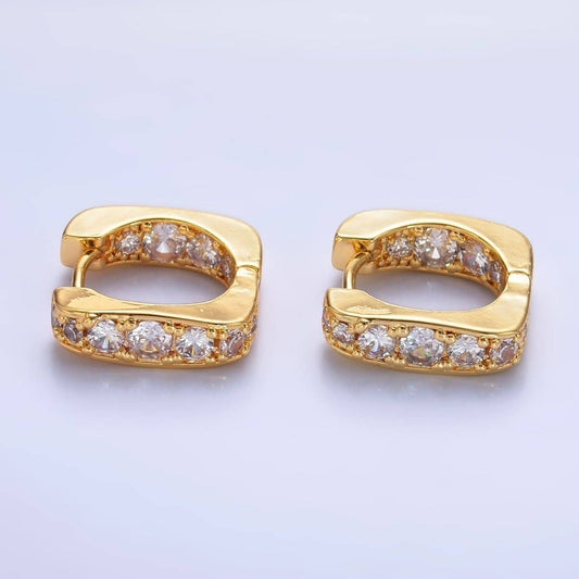 Square Huggie Earrings