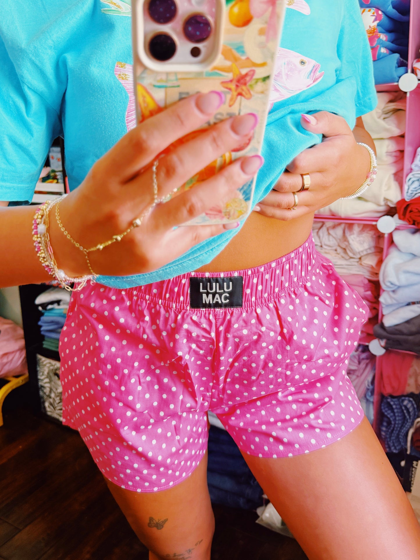 Bubblegum Polka Dot Shorts