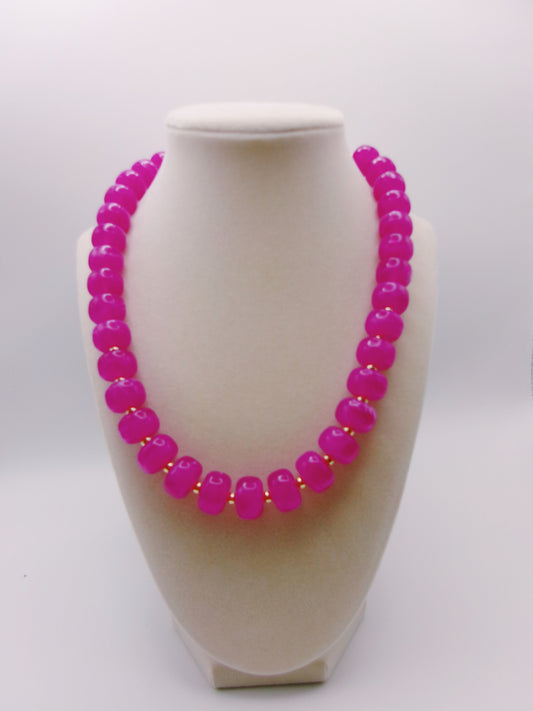 Dark Purple Beaded Necklace