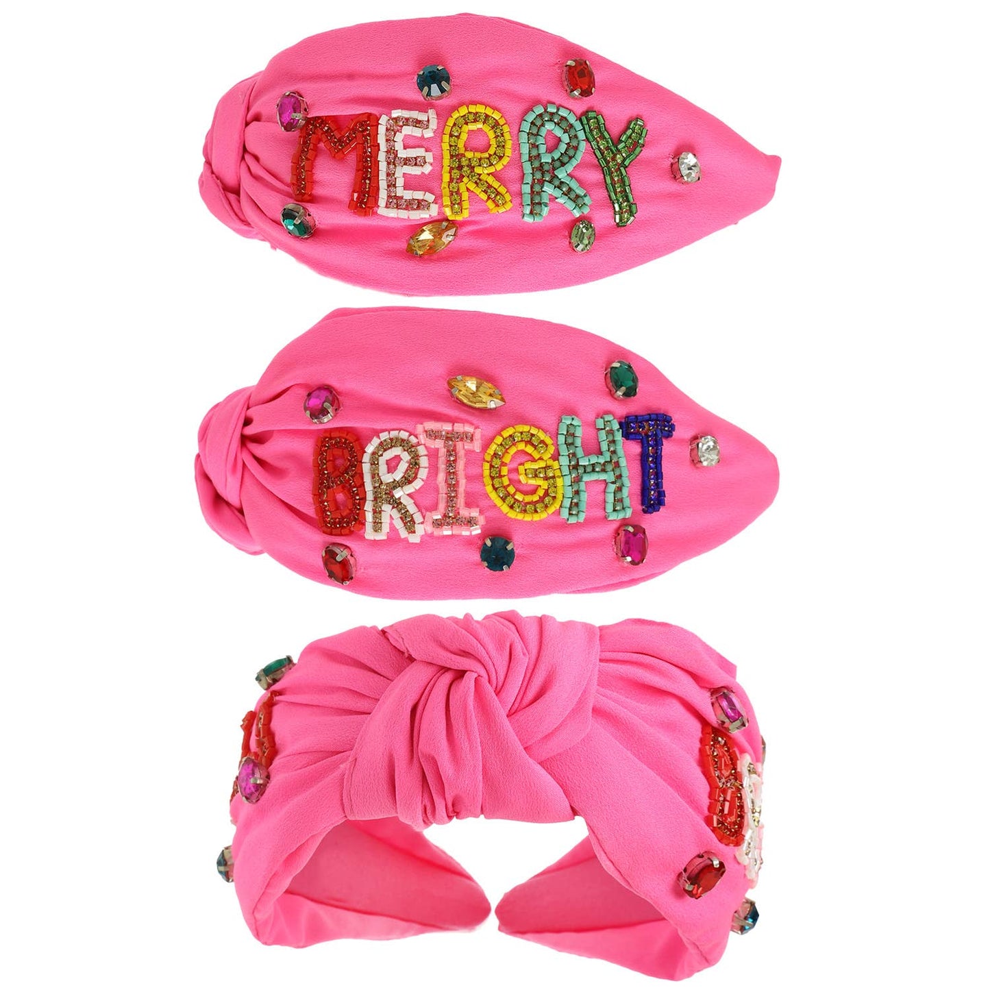 Merry Bright Jeweled Top Knotted Headband
