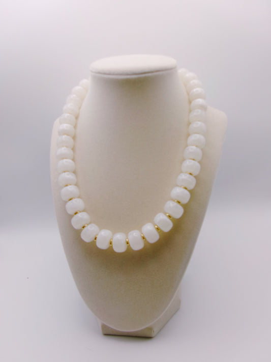 White Beaded Necklace