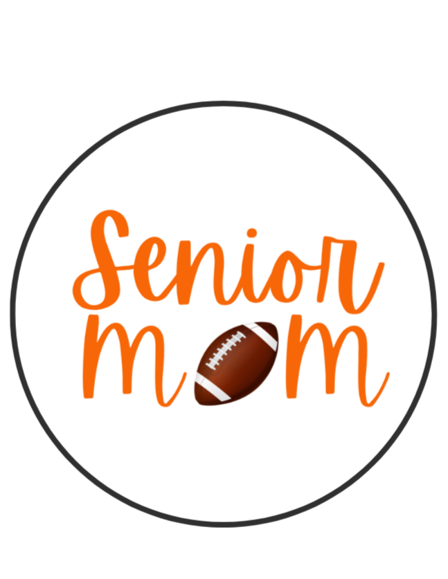 Senior Fotball Mom Button
