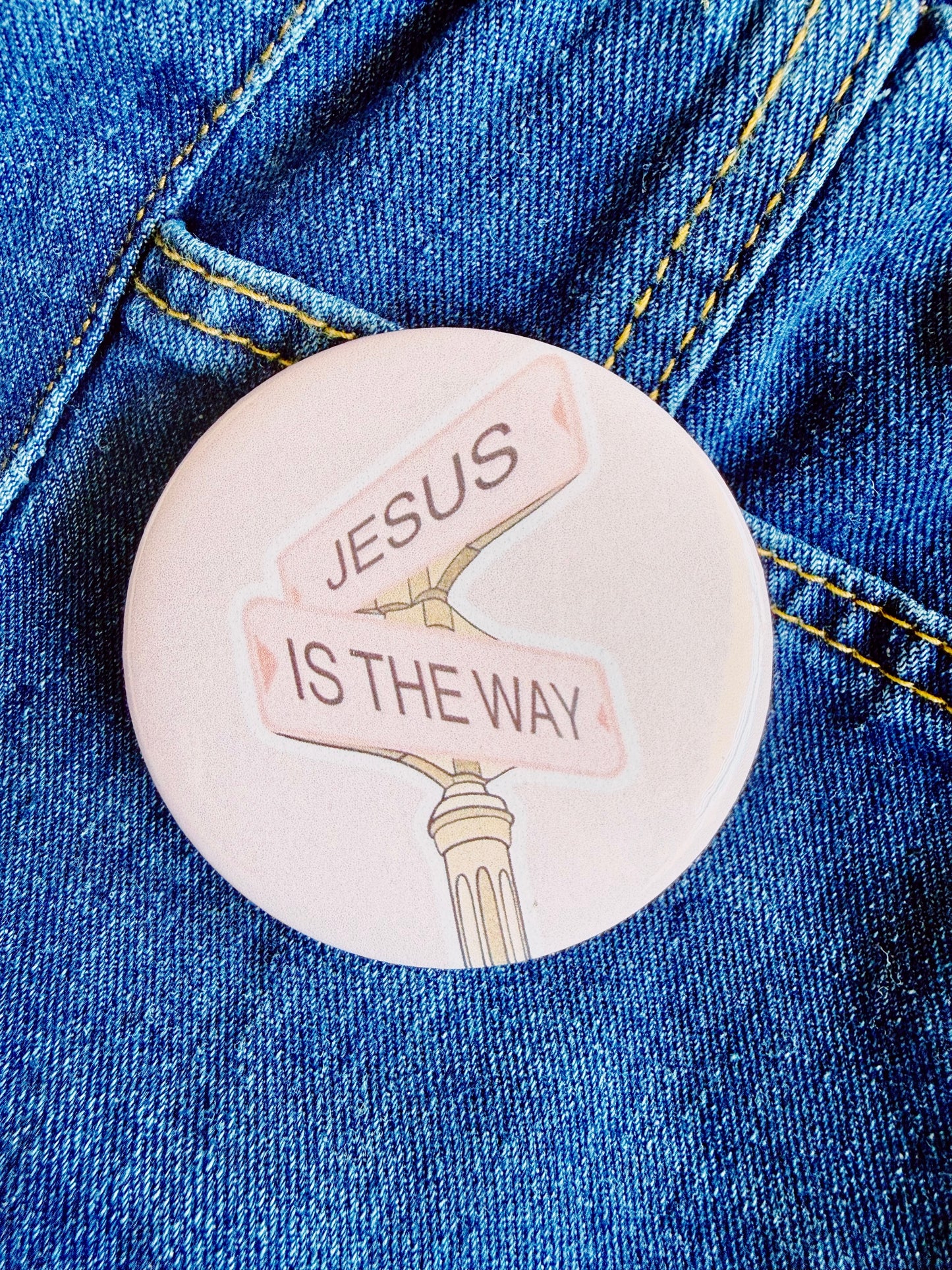 Jesus Is The Way Button