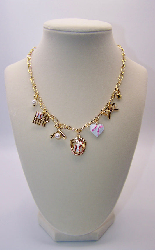 Baseball Charm Necklace