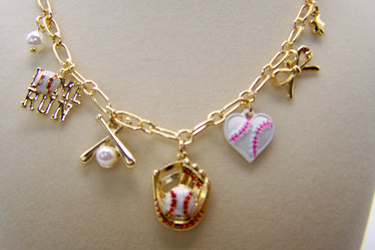 Baseball Charm Necklace