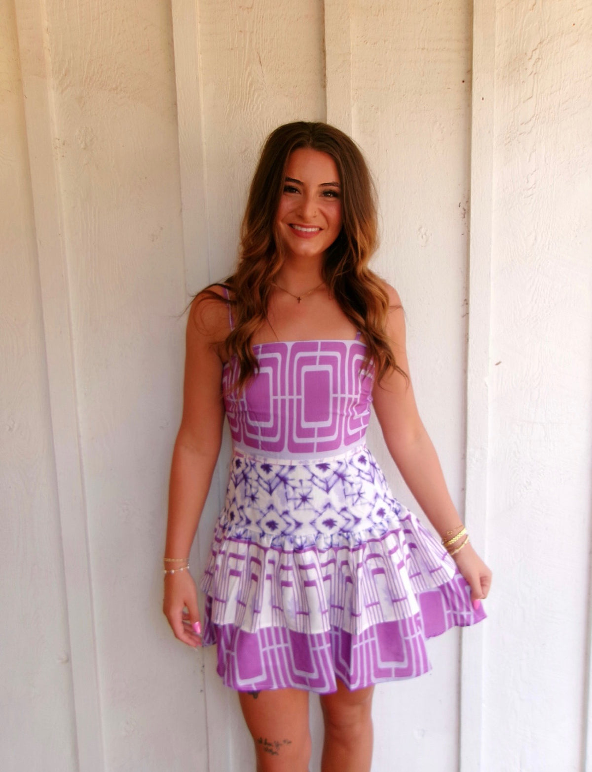 Purple Abstract Dress