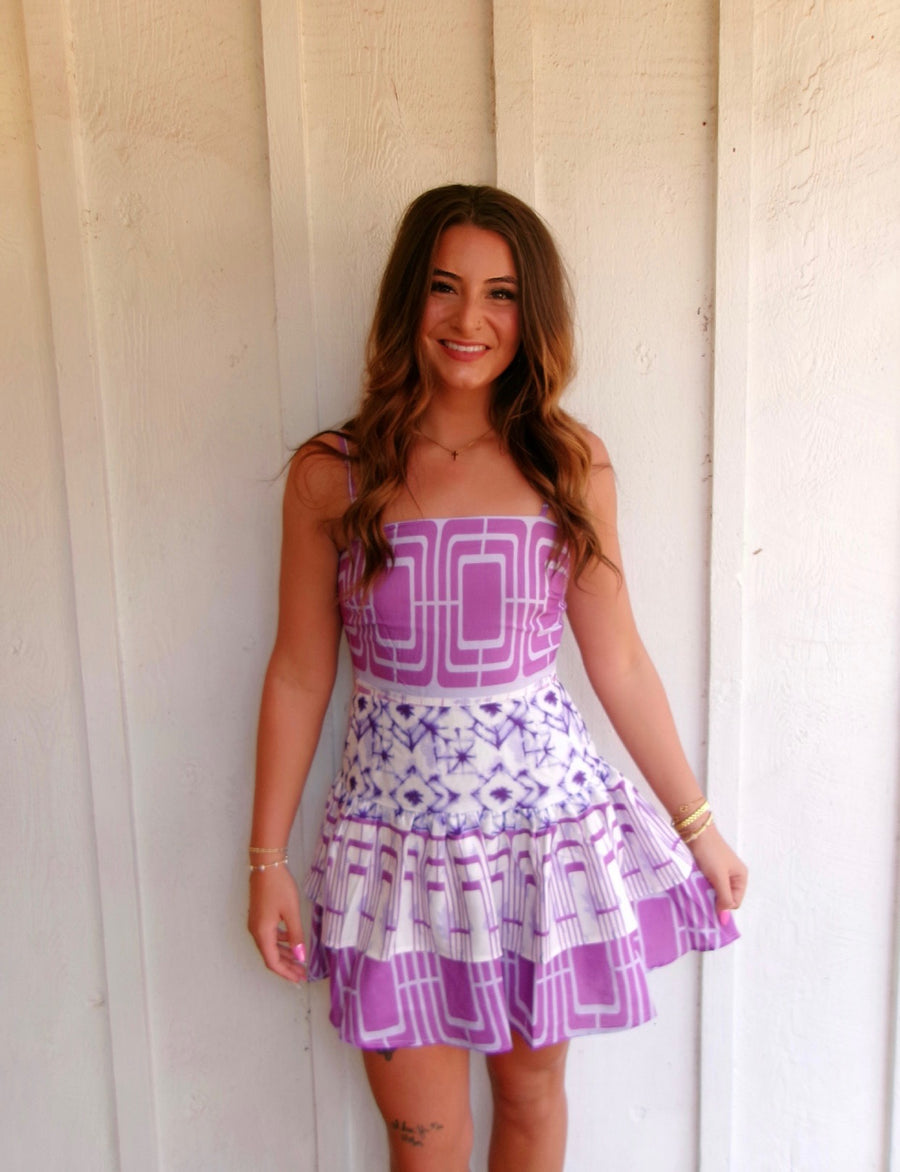 Purple Abstract Dress