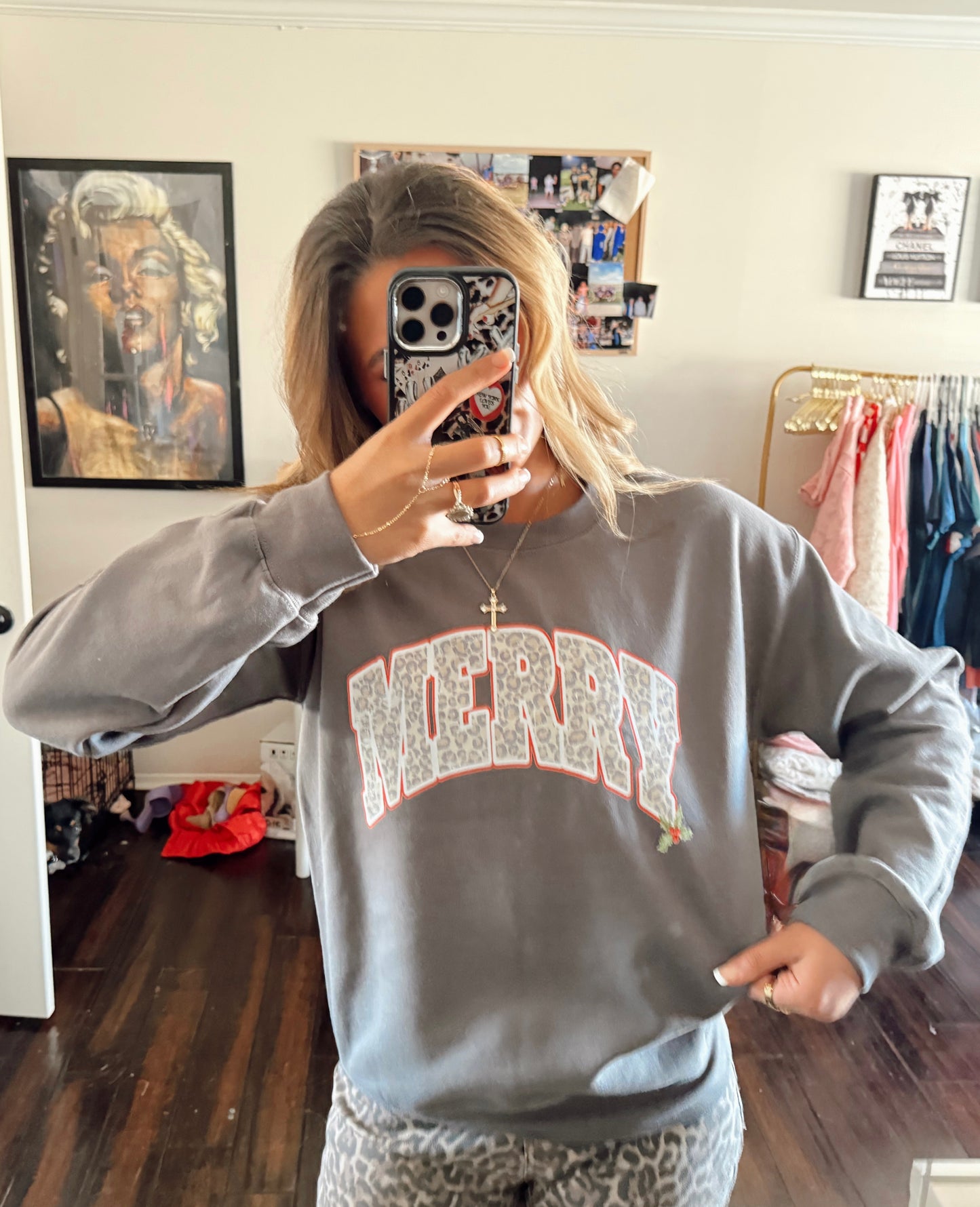 Merry Leopard Sweatshirt