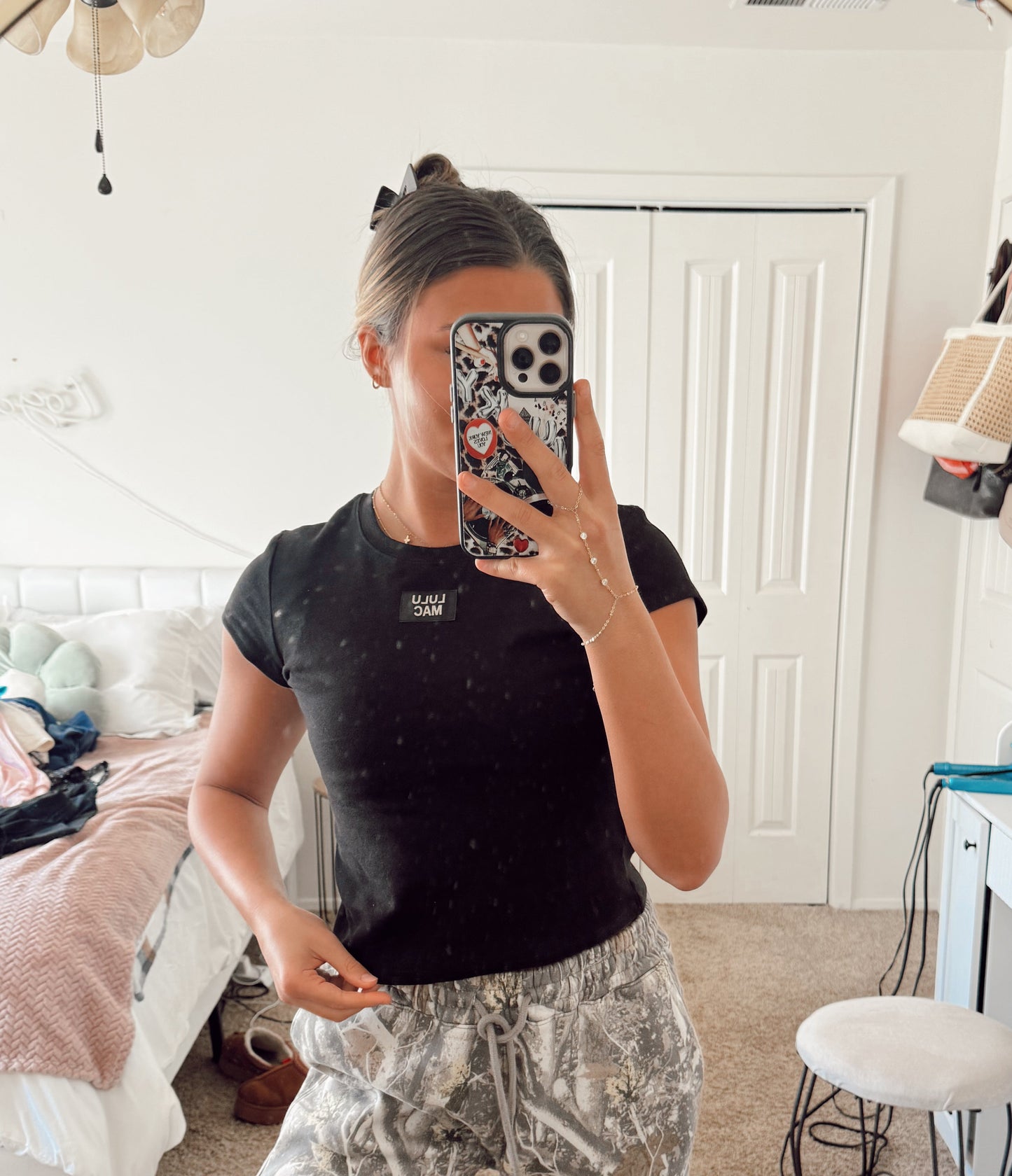 Black Lulu Mac Baby Doll Tee