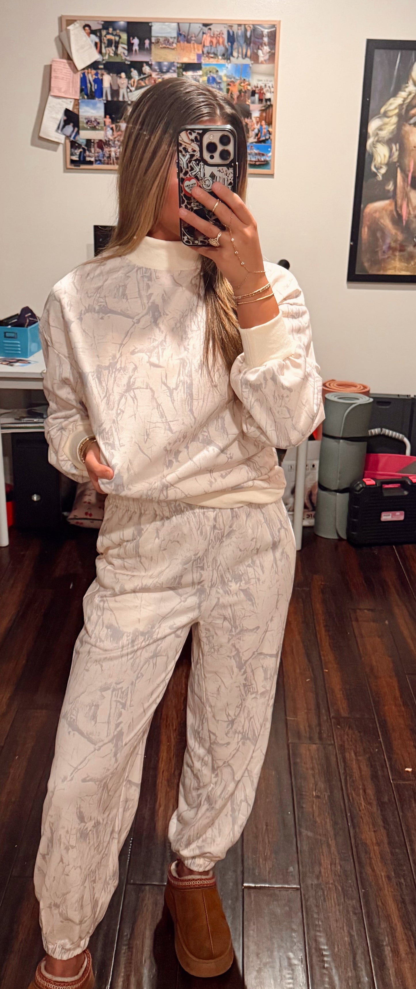 Stonewash Camo Lounge Set