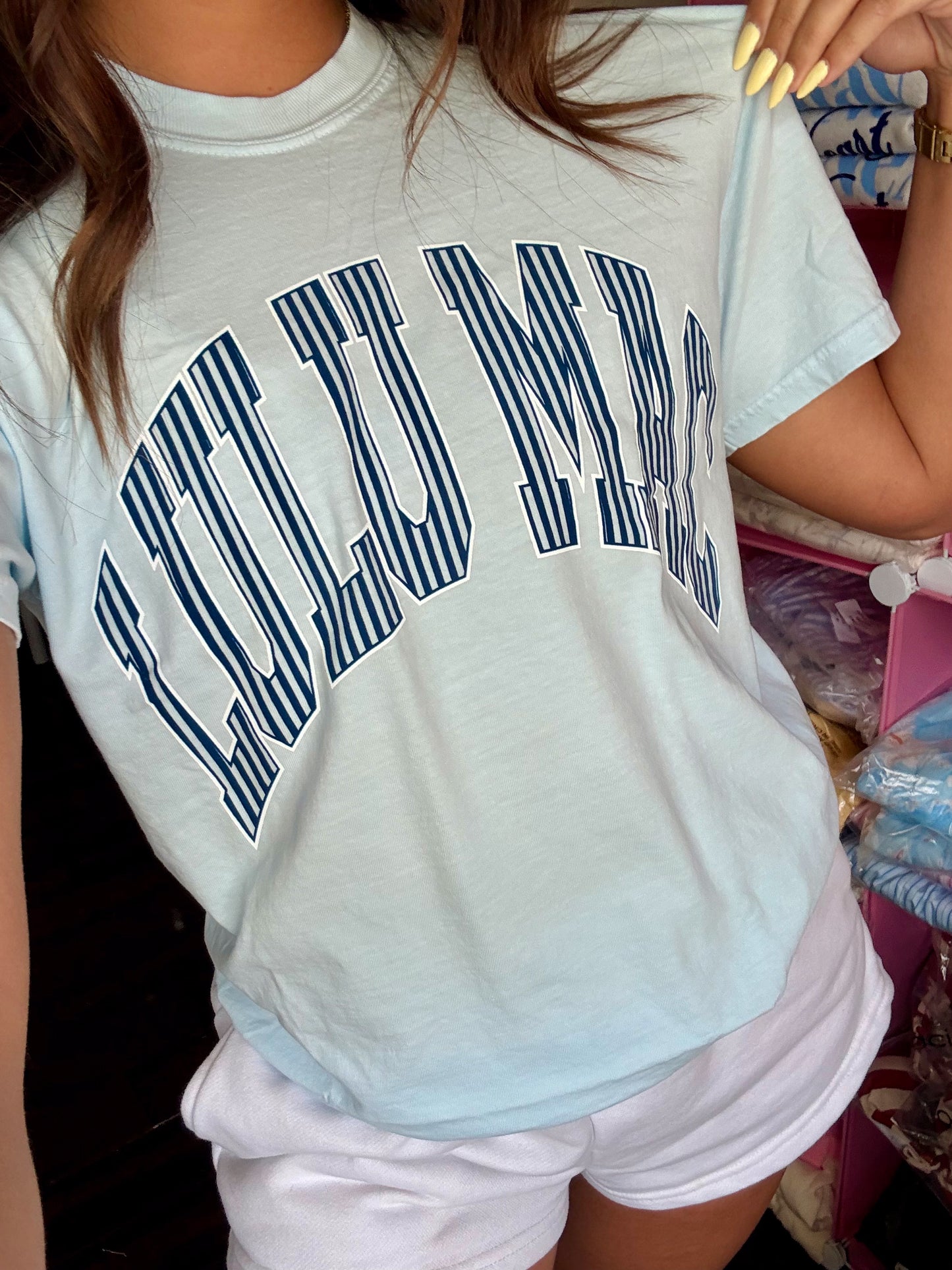 Lulu Mac Stripe Chambray Tee