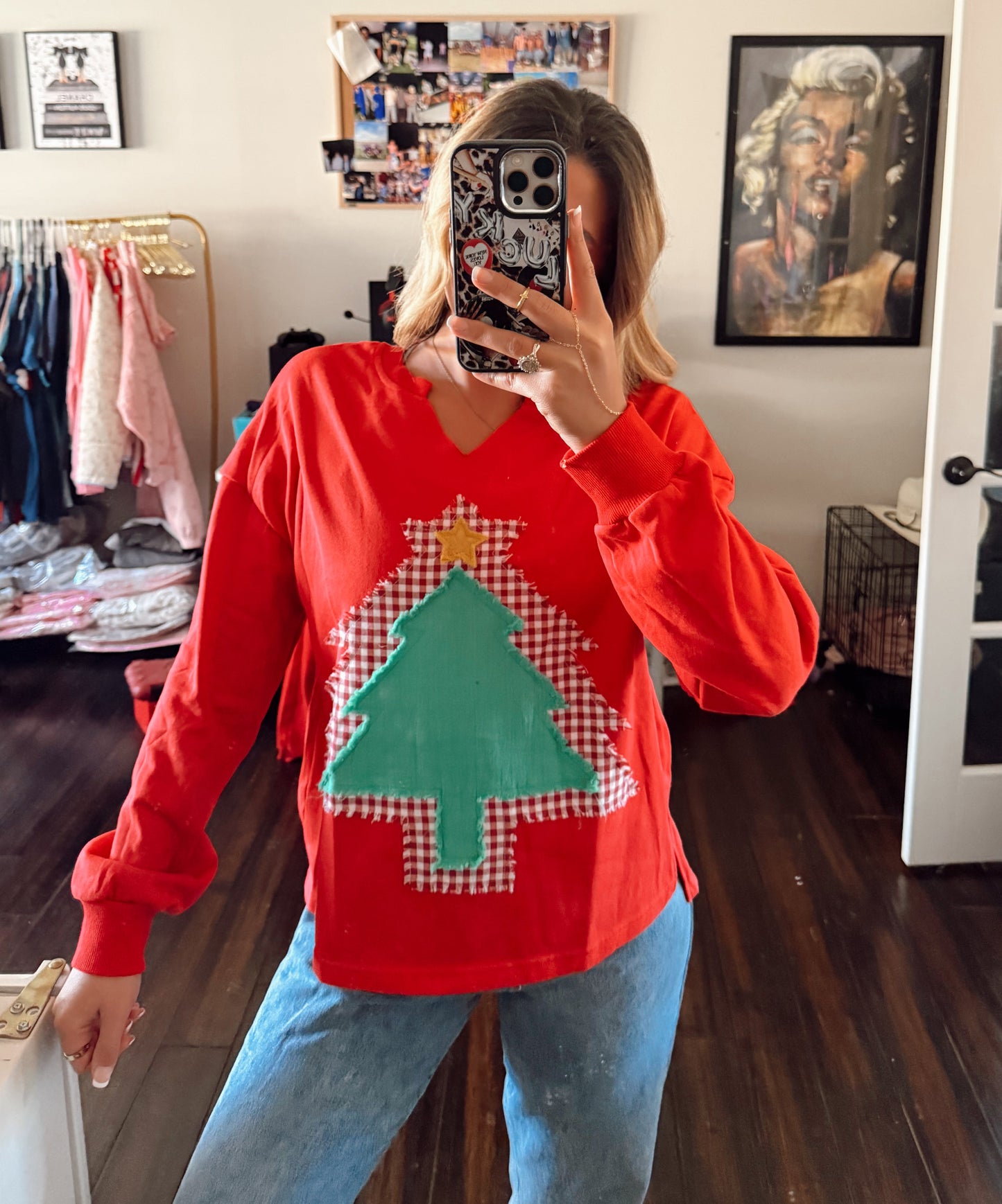 Christmas Patchwork Sweatshirt