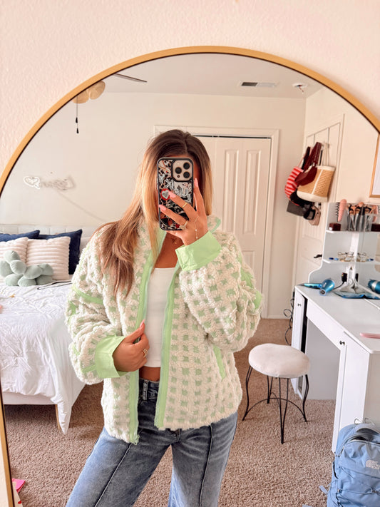 Oversized Checker Jacket