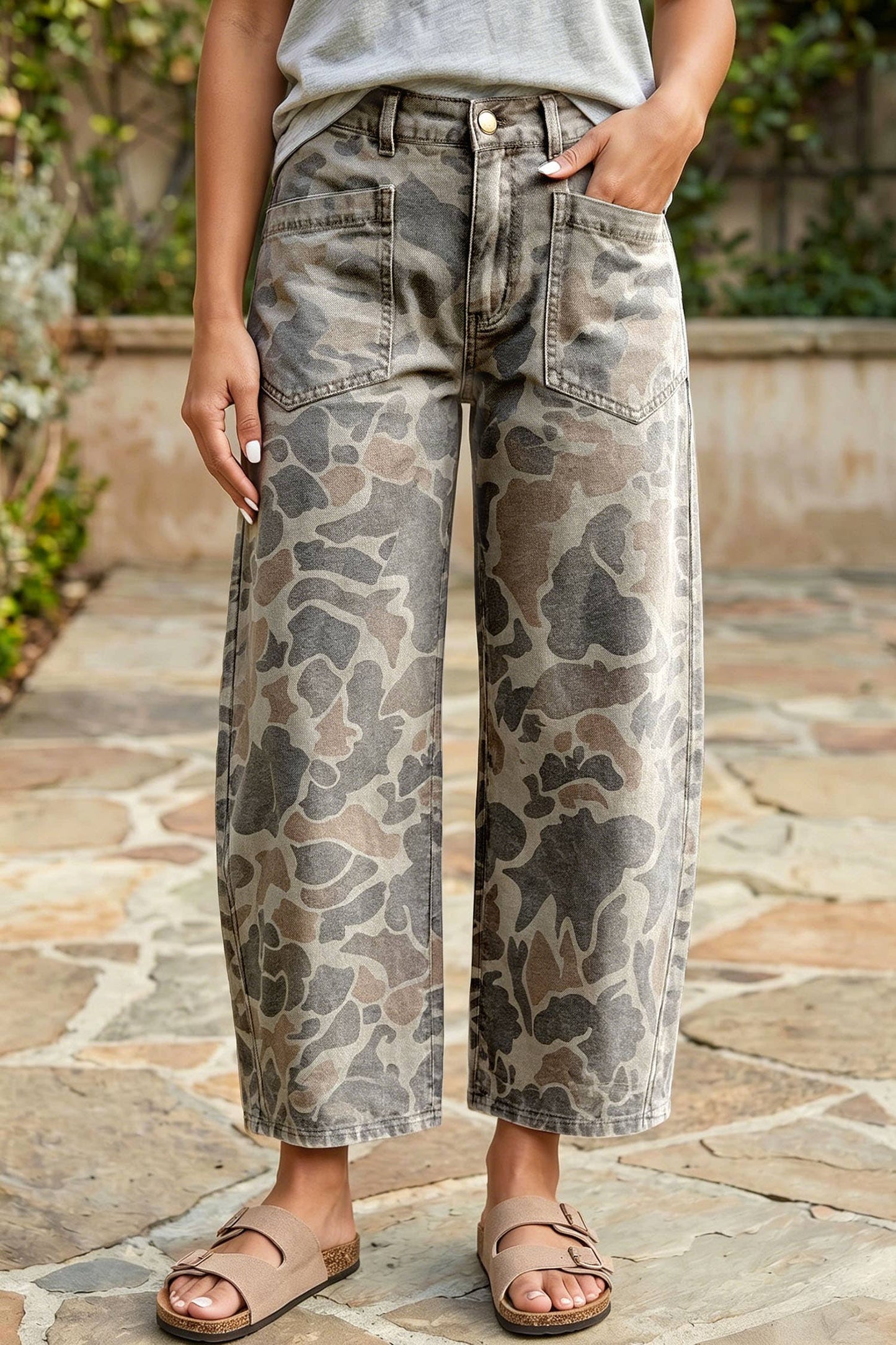 LDC Camouflage Ankle Length Casual Shift Jeans
