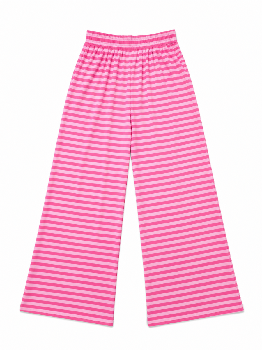 Hot Pink Striped Loungewear Pants