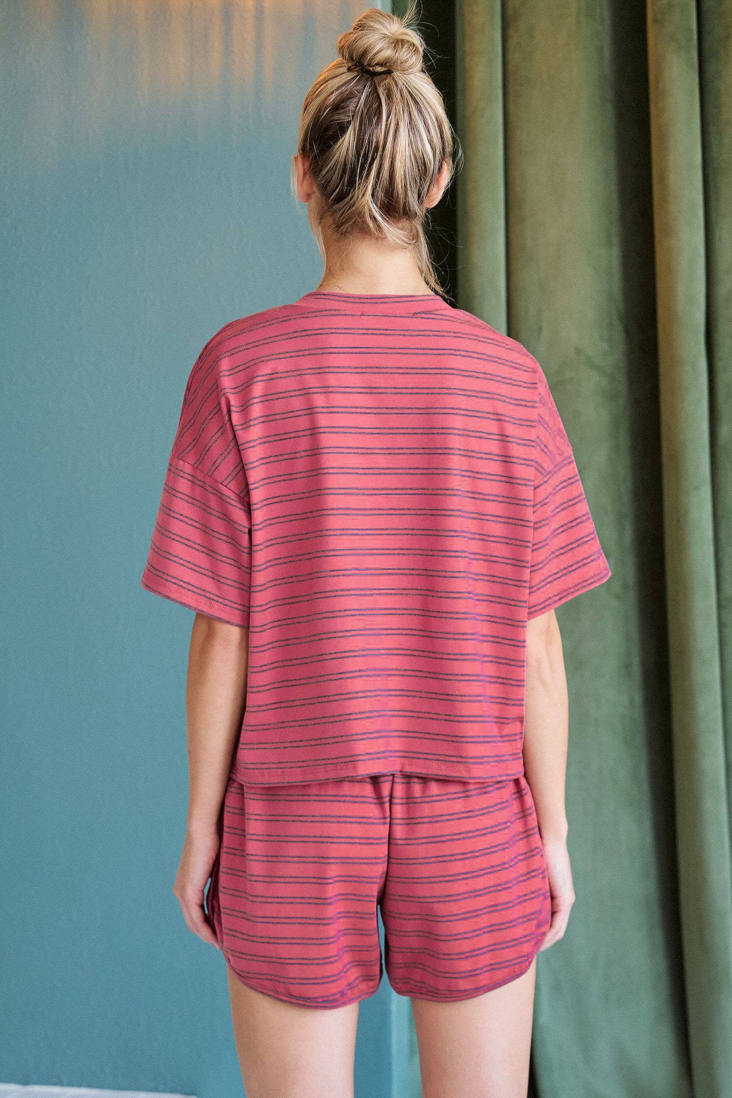 RED STRIPE LOUNGE SET