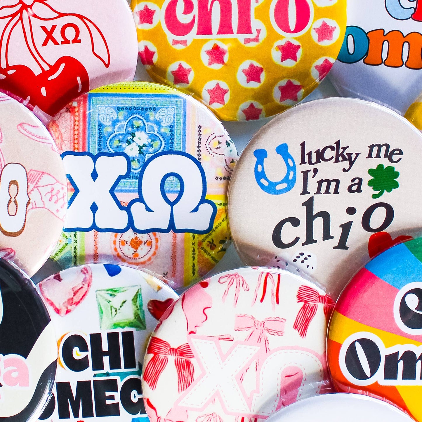 Chi Omega Assorted Buttons