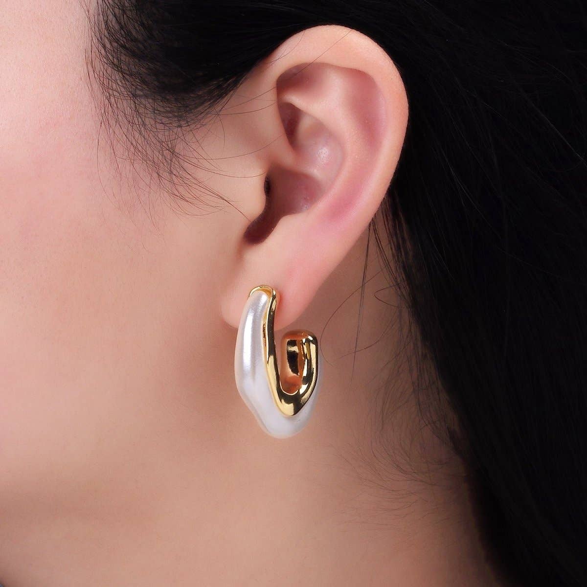 Pearl Hoop Earrings