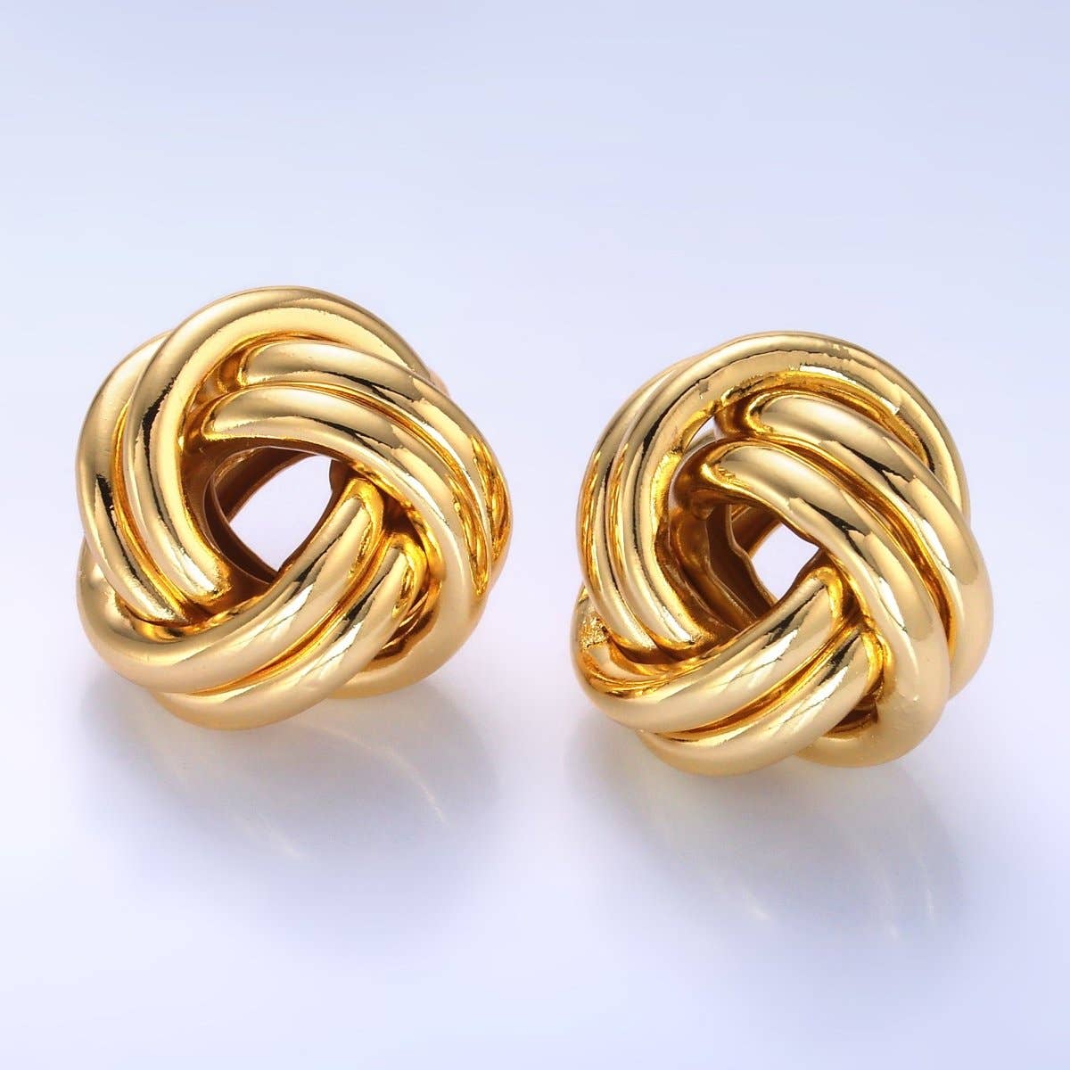 24K Gold Filled Geometric Knot Stud Earrings | AB1106