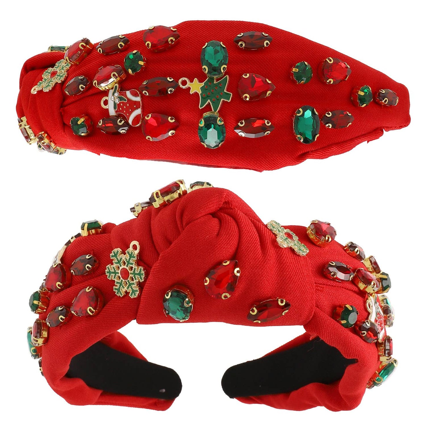 Christmas Themed Jeweled Embellished Headband