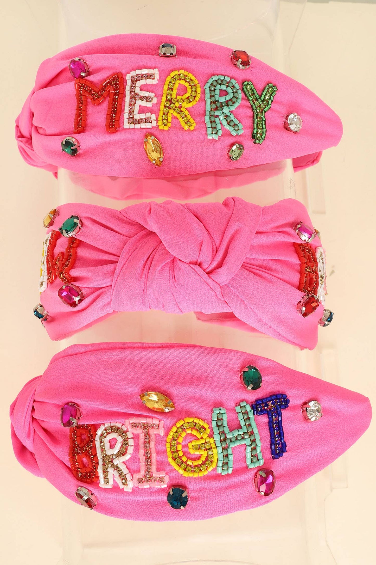 Merry Bright Jeweled Top Knotted Headband